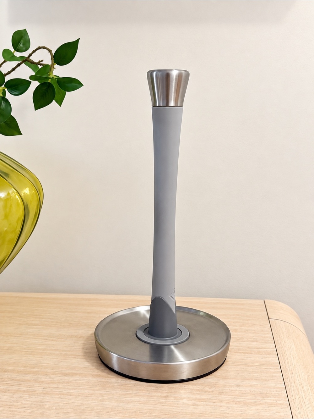 Polder Stainless Steel and Gray Paper Towel Stand